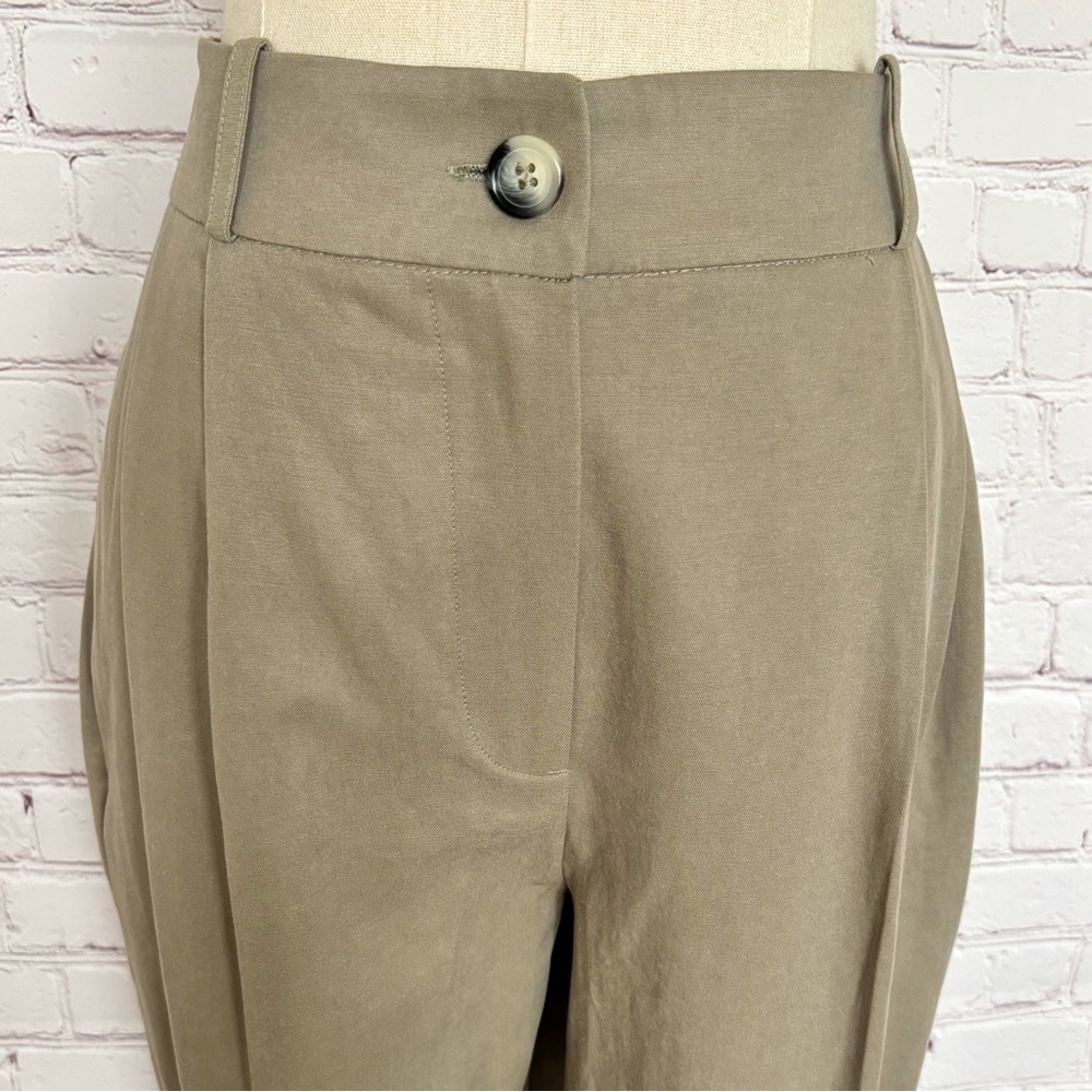 ZARA High Waisted Pleated Carrot Leg Cropped Trousers--NWT--S - Picture 9 of 16